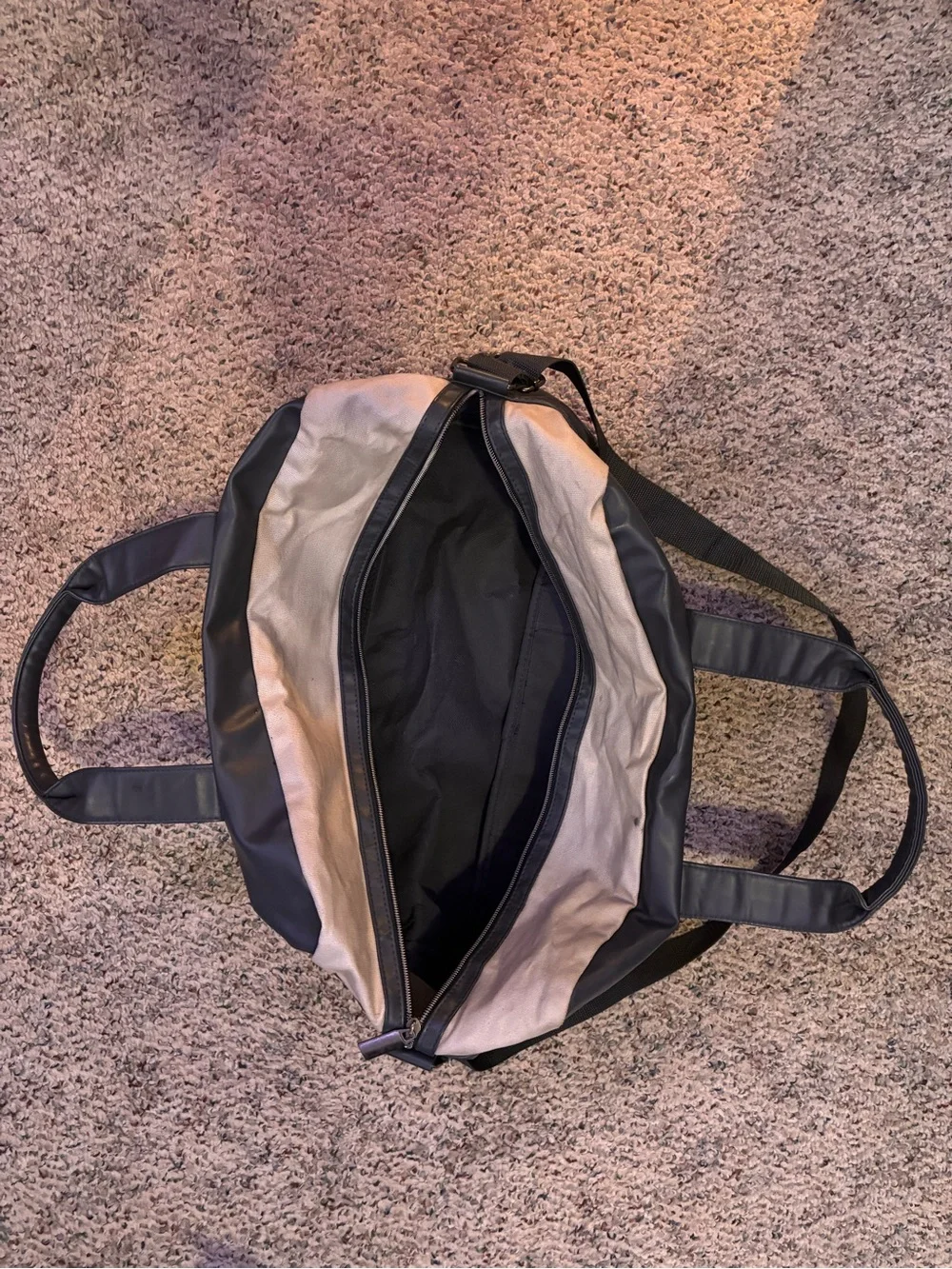 Calvin Klein Black Faux Leather Tote with Logo